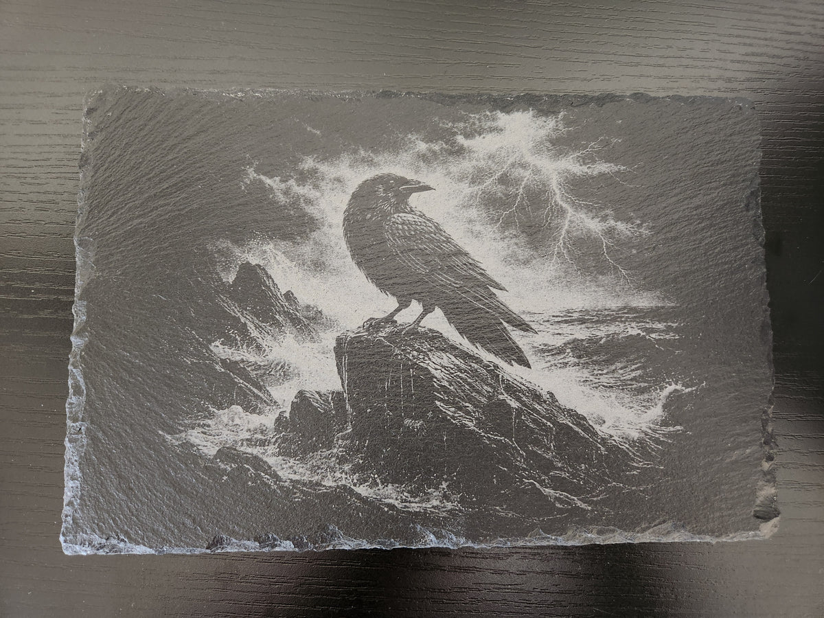 9x6 Slate Decor ~ Ocean Raven