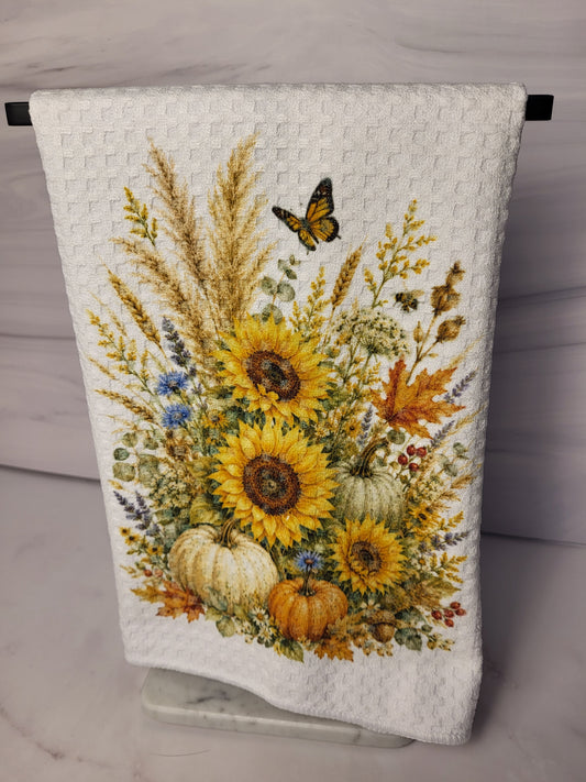 Fall/Summer Waffle Weave Kitchen Towel