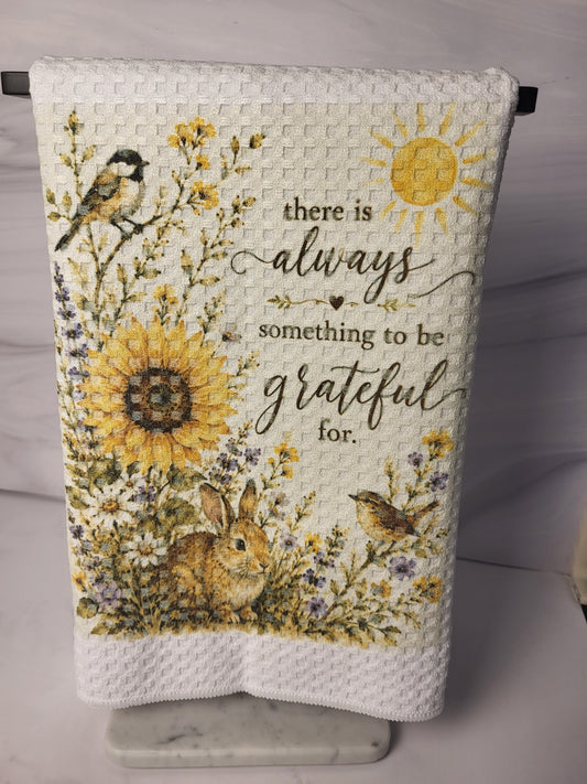 Grateful Waffle Weave Kitchen Towel