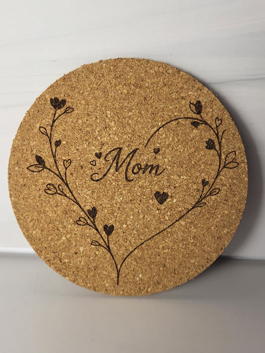 4" Engraved Cork Coaster