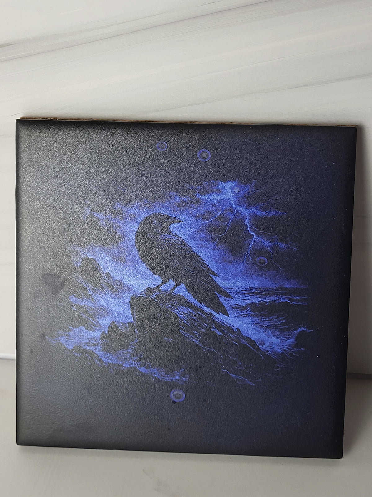 Ocean Raven ~ 6x6 Ceramic Decor