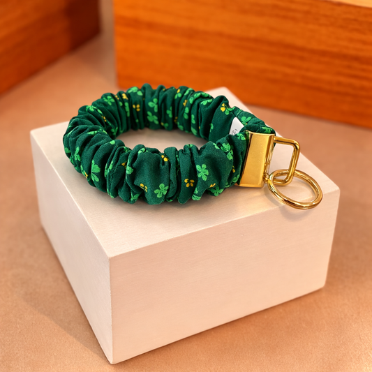 Scrunchie Wristlet Keychain ~ St. Patrick's Day Designs