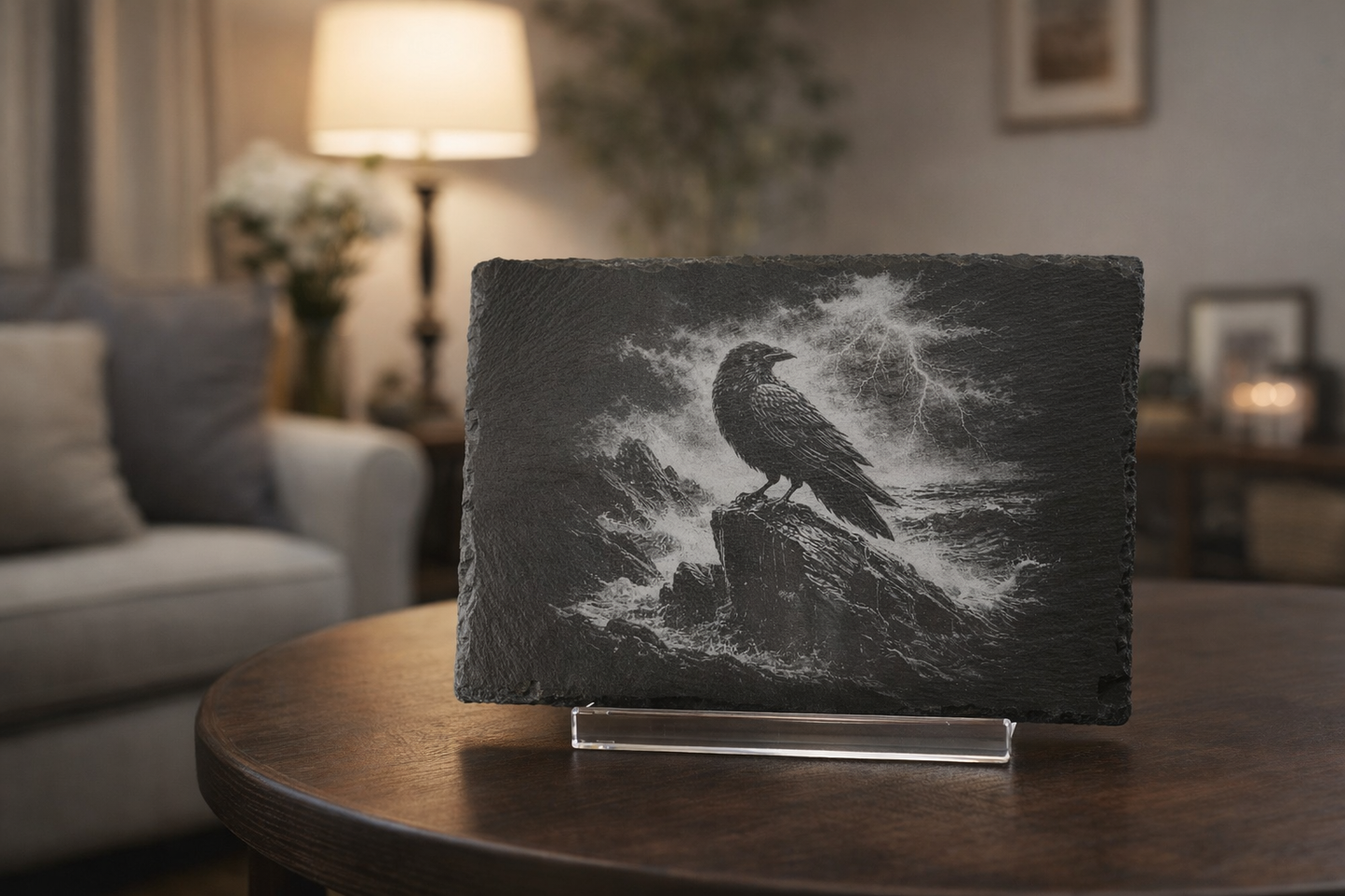 9x6 Slate Decor ~ Ocean Raven