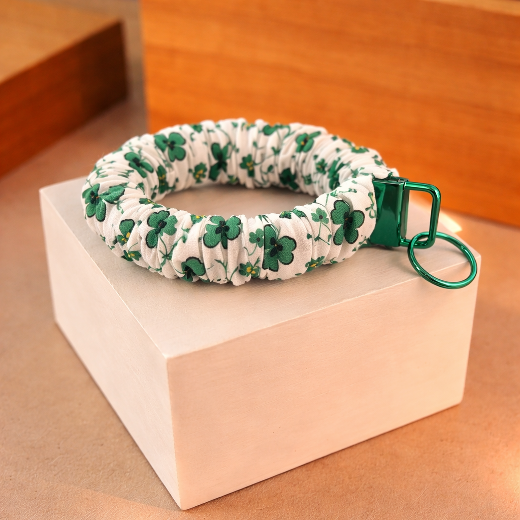 Scrunchie Wristlet Keychain ~ St. Patrick's Day Designs