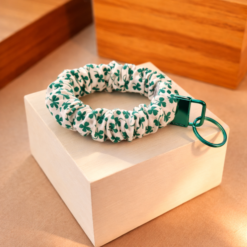 Scrunchie Wristlet Keychain ~ St. Patrick's Day Designs
